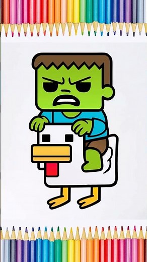 How to Draw a Chicken Jockey from the Minecraft Movie