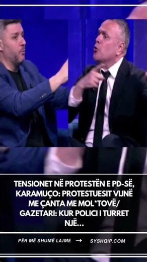 Tensionet në protestën e PD-së, Karamuço: Protestuesit vijnë me çanta me molot*vë/ Gazetari: Kur…