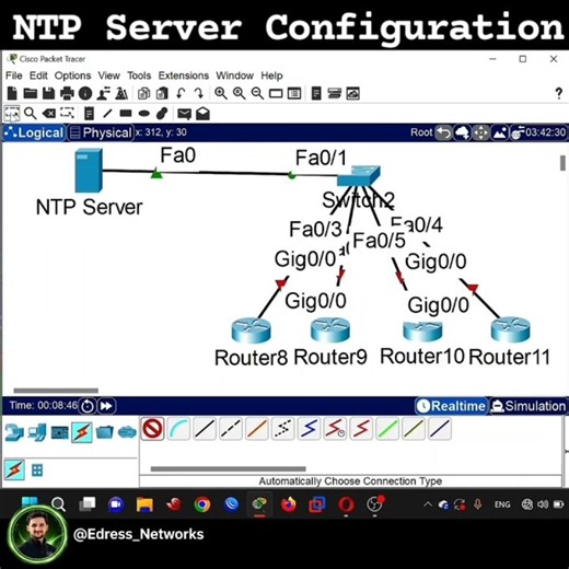 NTP Server Configuration #shrots #ccna #networking #cisco #fyp #explore