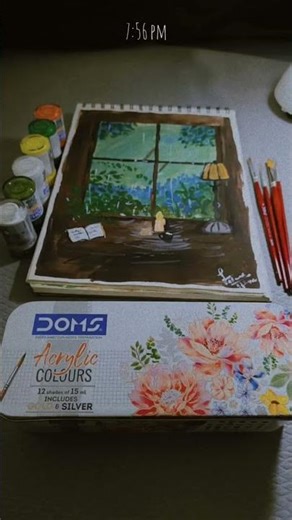 raining from window #art #acrylic #drawing