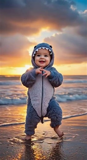 A cute baby shark dance