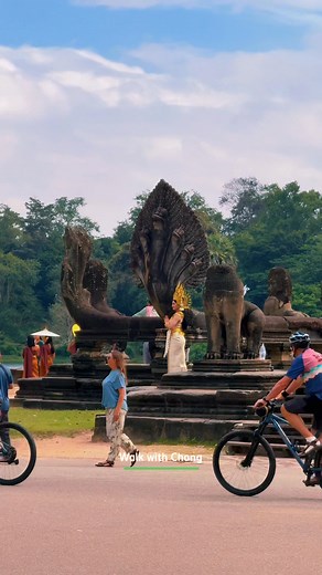 111K views · 12K reactions | Seeing this Apsara dancer standing before the Naga sculpture at Angkor Wat feels like a dream, as though I’ve stepped back into the glorious Angkor era. Sorry bong, posting without permission, but looks amazing | Walk With Chang | Facebook