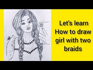 How to draw a girl with two braids | Easy step by step tutorial | #artvideo #easydrawing