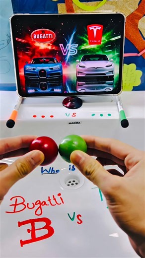 Bugatti vs Tesla😱#bugatti #tesla #viral