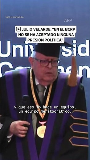 Julio Velarde receives honorary doctorate for economic stability | El Comercio