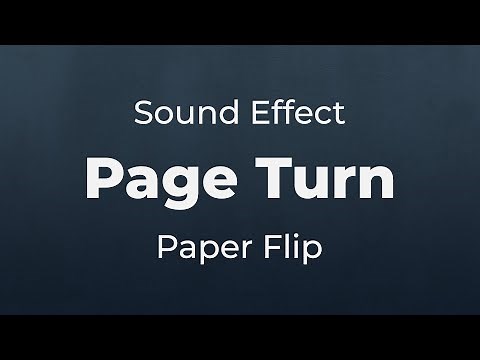 Turn Page Flip Paper Sound Effect | SFX Free for Non-Profit Projects