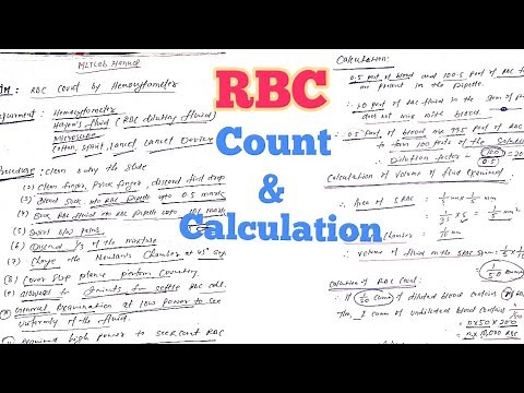 RBC Count and Calculation by Manual Method