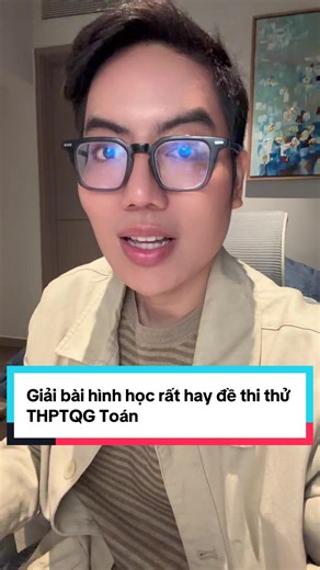 Giải bài hình học khó đề thi thử THPTQG Toán