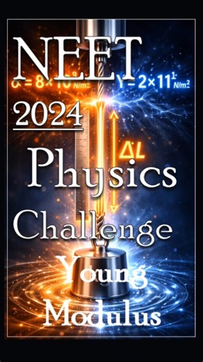NEET 2024 Physics | Maximum Elongation of Steel Wire | Young’s Modulus Shortcut