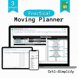 Moving Planner Spreadsheet | House Items Checklist, To-do Timeline & Dashboard | Google Sheets Moving Organiser - Etsy UK