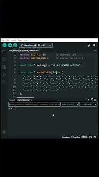 Raspberry Pico Morse code with LED & buzzer Serial Monitor shows each letter