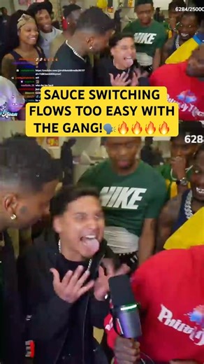 SAUCE SWITCHES FLOW FREESTYLE TOO HARD!😤💨💨 #saucewalka #stream #live #shorts #feed #explore #fyp