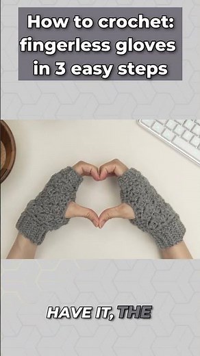 Fast Fingerless Gloves Crochet Tutorial #crochet #craft #diy