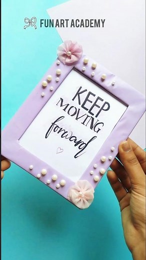 DIY Cardboard Photo Frame 🖼️ | Easy Room Decor Craft | Best Out of Waste #shorts #diy #craft