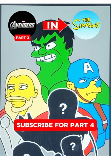 The Avengers, In the Simpson #draw #simpsons #avengers #cartoon #art