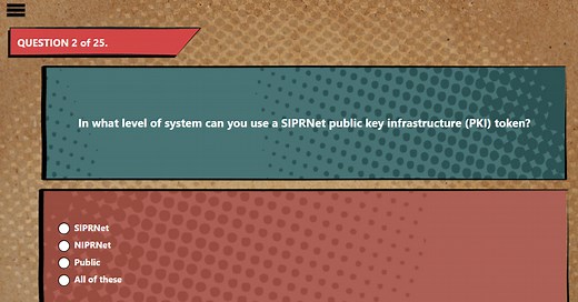 In what level of system can you use a SIPRNet public key infrastructure (PKI) token?