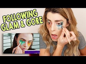 I TRIED FOLLOWING A GLAM & GORE MAKEUP TUTORIAL // Grace Helbig