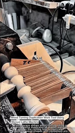 Wood Turning Duplication Work Tool Using Manual Lathe Machine #worktool