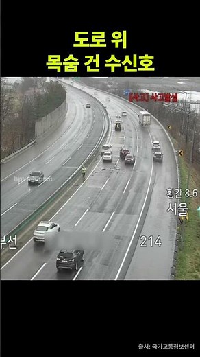 사고 수습 중 날벼락! 수신호 중 덮친 추돌 사고와 아찔한 회피 순간 | Highway Worker's Narrow Escape | #고속도로사고 #수신호 #2차사고방지