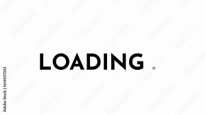 Simple work in progress black and white loading animation. Installing program outline 2D text indicator 4K video loader motion graphic. Version upgrade status. Download, upload animated gif