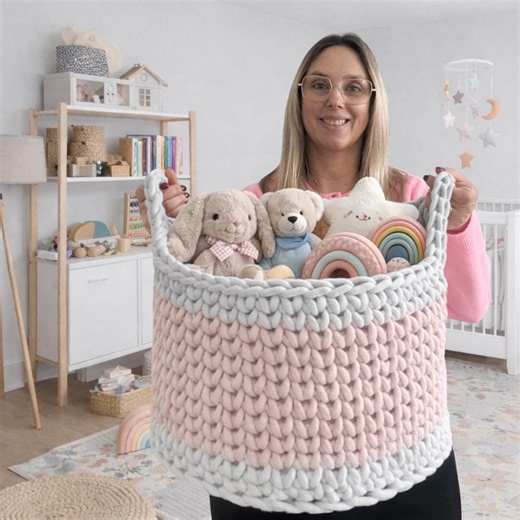 Crochet Toy Basket Pattern | Sturdy Storage Basket | Beginner Friendly - Etsy