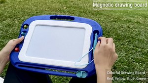 Magnetic Drawing Board,Large Doodle Board Toddler Toys for Girls Boys 3 4 5 6 7 Year Old Kids Gift Etch A Colorful Sketch Magnet Erasable Pad (Blue)