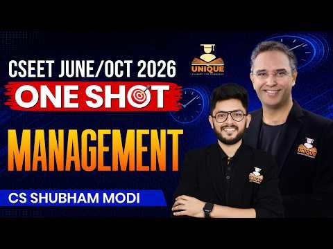 CSEET Free June 26 | Management Mini Marathon | CS Shubham Modi