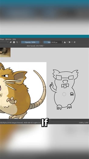 Drawing Raticate! Day 20 of Pokémon Drawing Challenge! #artchallenge #pokemon #raticate