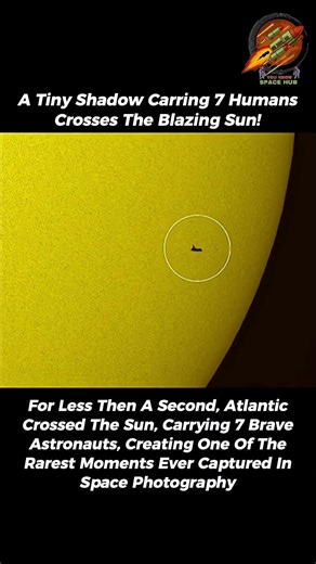 That Tiny Dot Is a Space Shuttle Carrying Humans 😳☀️