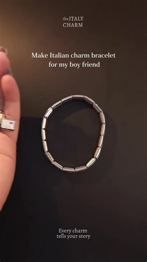 upgrading his wrist game. 🔗🔫✨ fame is a gun and the stack is loaded. 💎🥂 making a custom italy charm bracelet for the better half. 🧸🏹 links that won’t rust, a love that won’t fade. ⛓️🕊️ keep him iconic, keep him yours. 🎀💅 #boyfriendgift #italycharm #itgirlvibe #jewelrywithmeaning #meaningfuljewelry | Italycharm