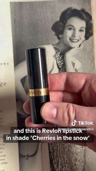 I tried to find Marilyn Monroe’s exact lipstick… and this is the closest match so far! #marilynmonroe #vintagemakeup #1950s #oldhollywood #classicbeauty