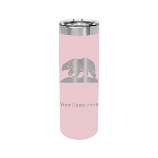 Personalized 20oz Skinny Tumbler – Polar Bear Engraved Vacuum Insulated Travel Mug – Stainless Steel Cup Gift - Etsy