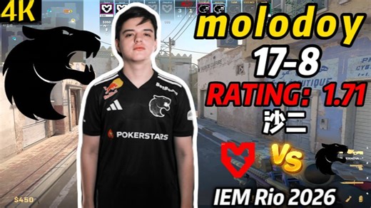 molodoy第一视角 (17-8） | 1.71ting) | 老鼠 vs 黑豹 | 沙二 | 2026年4月16日 |IEM里约 2026