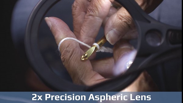 Carson Lume Series 2X COB LED Lighted Hands Free Aspheric Magnifier with 7X Spot Lens, Neck Cord and Two Brightness Settings for Hobbies, Sewing, Reading and Crafts (AS-70)