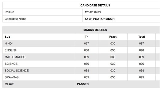 UP Board 10th Topper 2025 Marksheet: Maths में 99%, हर विषय में A1 ग्रेड, ये है यूपी बोर्ड टॉपर यश प्रताप सिंह की मार्कशीट