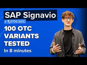 100 Order-To-Cash tests in 8 minutes: SAP Signavio + Int4 Suite (Bonus Lesson)