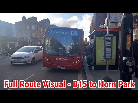 Full Route Visual | London Bus Route B15 - Bexleyheath, Town Centre to Horn Park | (ENX26) GN09AWC