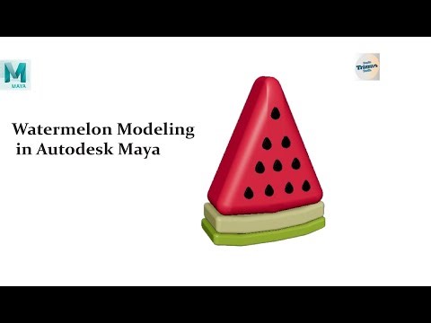 “Realistic Watermelon 3D Model | Maya Food Modeling” #Watermelon#FruitModel#3DFruit#FoodModeling