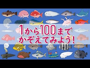 1から100まで数えてみよう！海の生き物 子供向けアニメ　Let's count 1 to 100