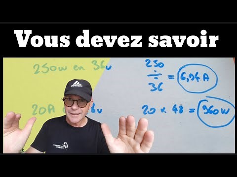COMMENT CONVERTIR DE WATT VERS AMPÈRES