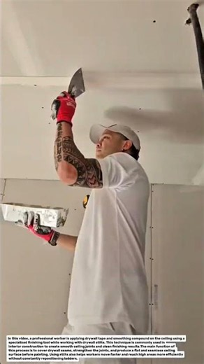 Amazing Ceiling Finishing Skills | Fast Drywall Taping and Smoothing Technique!.