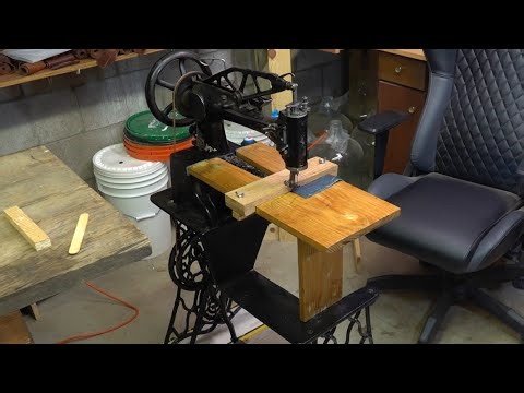 Making a Tabletop and Guide for a Singer 29 4 and Sewing for a Leather Bound Book