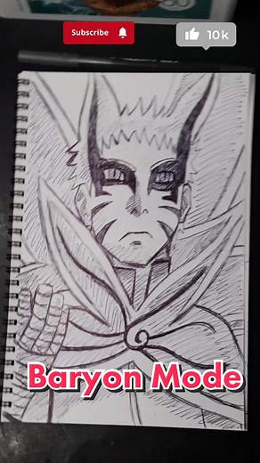 How to Draw Naruto Baryon Mode Step by Step