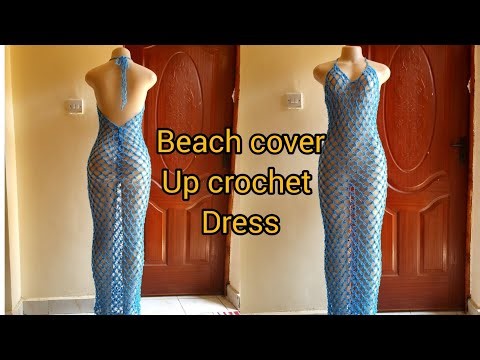 How to crochet Solomon mesh cover up dress/Beach dress/bikini cover up/Solomon stitch#crochet#diy