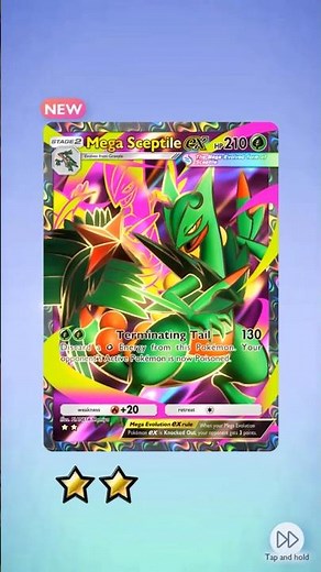 Mega Sceptile ex Super Rare from Pulsing Aura Pack - Pokemon TCG Pocket