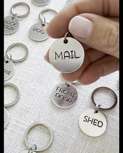 Key Label Keychains - Silver-colored Aluminum Metal Tag - Hand-stamped Key Identifier Marker - House Keychain Organization - Label Your Keys - Etsy