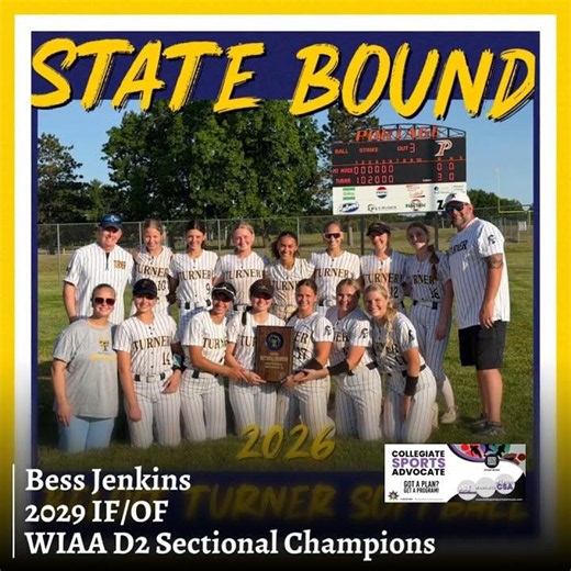 Bess Jenkins\n2029 IF/OF\nWIAA D2 Sectional Champions