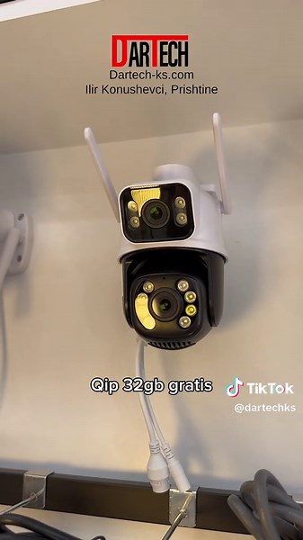 📸 Kamerë Sigurie Wi-Fi me 2 Lente – Mbulim më i gjerë dhe siguri më e lartë! 🔹 Rezolucion 4 4 MPX për pamje të qarta dhe detaje precize 🔹 Montim i lehtë – Përshtatet në kënde të ndryshme të shtëpisë 🔹 Qip 32GB GRATIS për ruajtje të pamjeve 🔹 Monitorim nga distanca përmes aplikacionit në telefon 🔹 Transport falas 💰 Çmimi: 34€ Merr siguri maksimale për shtëpinë tënde tani! 🚨 #Dartech #fypシ゚viral #dartech #kamersigurie