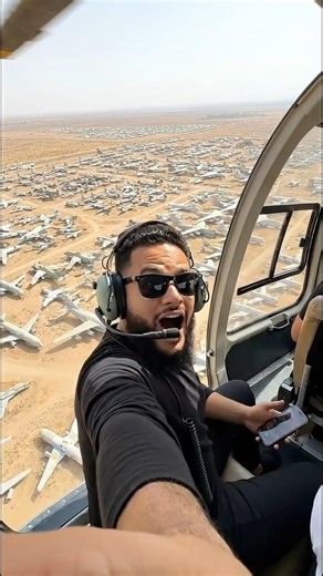 I Landed in a Desert Full of Abandoned Planes (Airplane Graveyard) ✈️🏜️ #shorts #viral #airplane