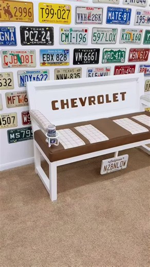 🔥 Custom Chevy Bench Builds 🔥 Hand-built Chevy tailgate benches, made to order. Perfect for man caves, garages, shops, or showrooms. Custom powder coat finishes available to match your build or space. 📩 DM for pricing & details #custombench #chevybench #c10 #c10trucks #custommade